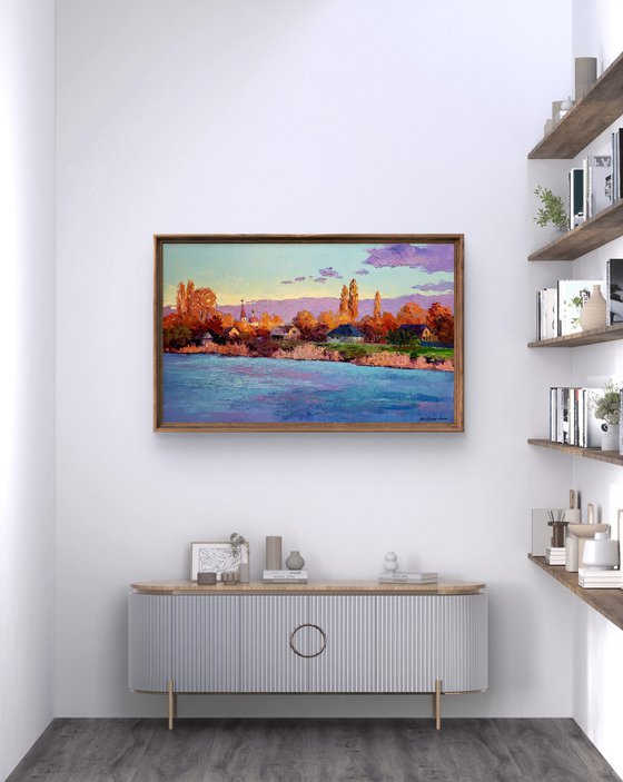Behind the river