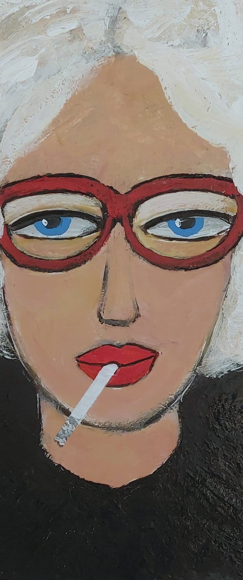 Her last cigarette by Nelly van Nieuwenhuijzen