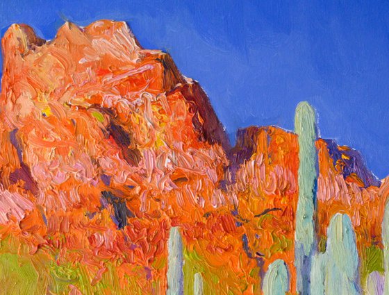 Red Rocks and Saguaro Cactuses