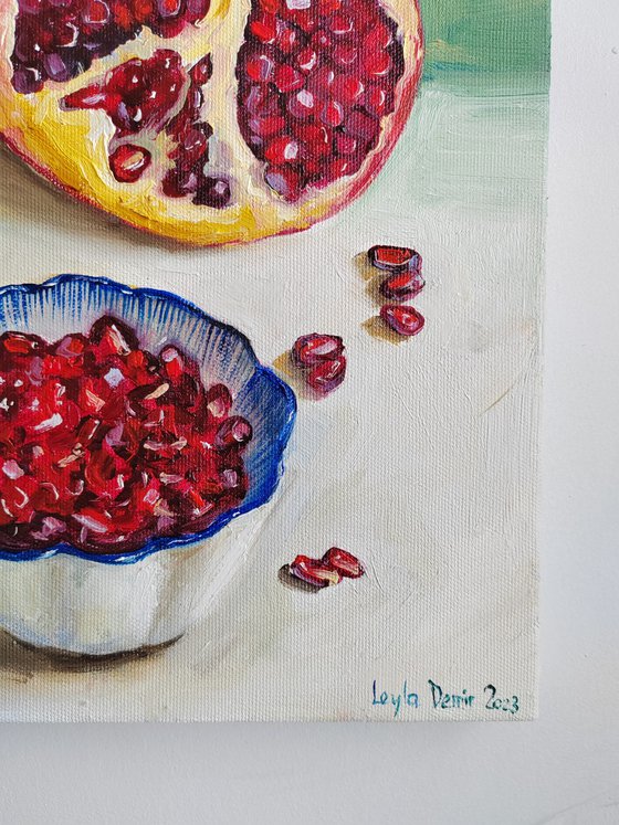 Pomegranate fruit still life