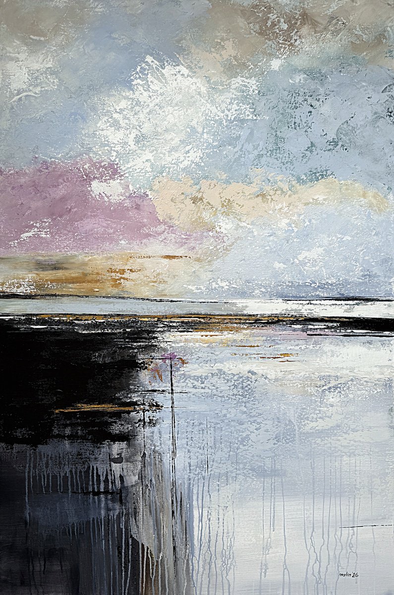 Seascape-Light Falling Beyond The Water By Tatiana Malinovscaia, 31 X 47, Artwork For Sale On Artfinder