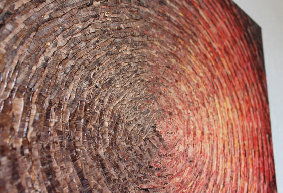 red brown mixed shine