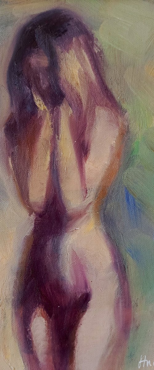 Impressionistic naked female by Anastasia Art Line