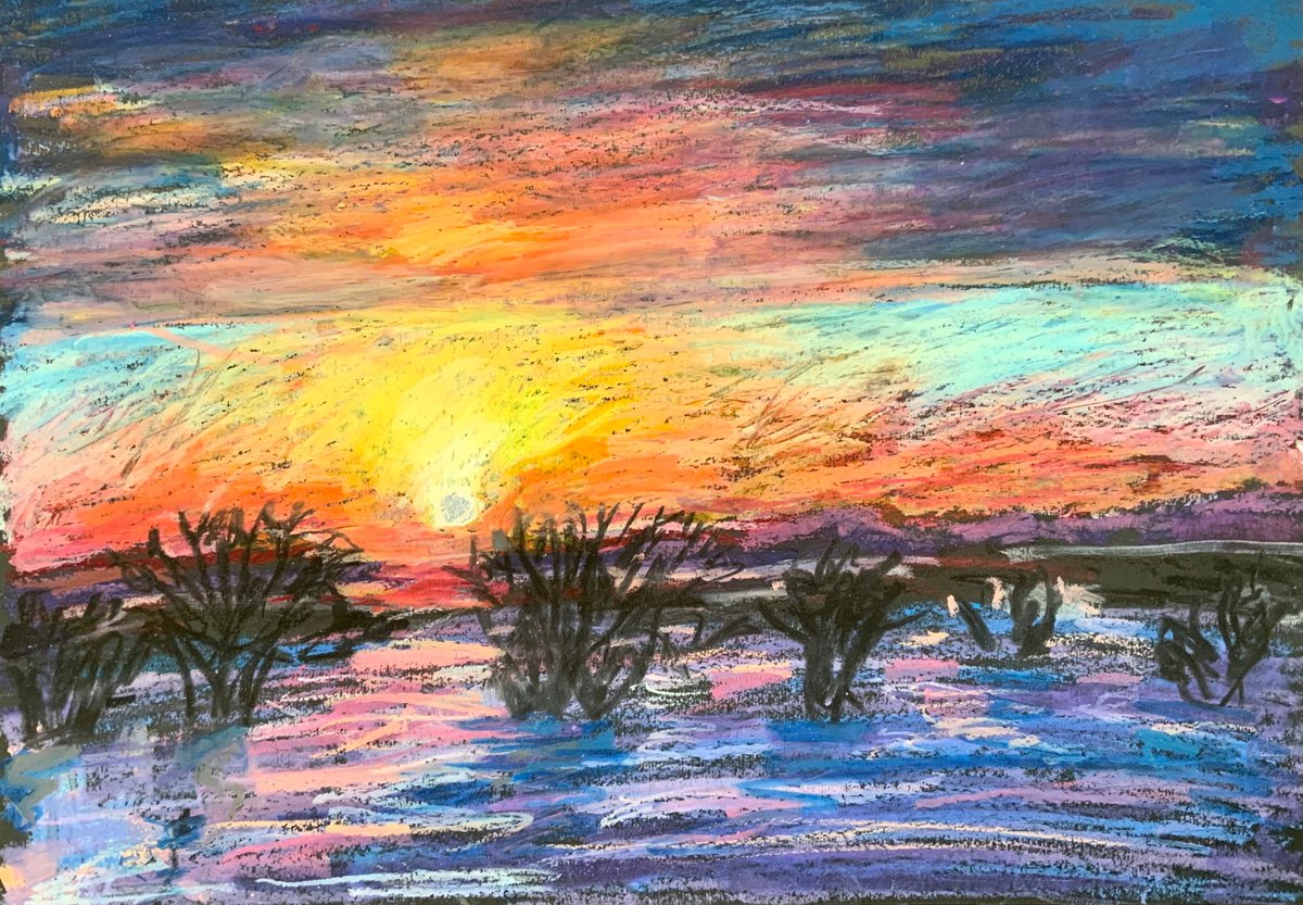 Winter sunset by Olga Kholodova