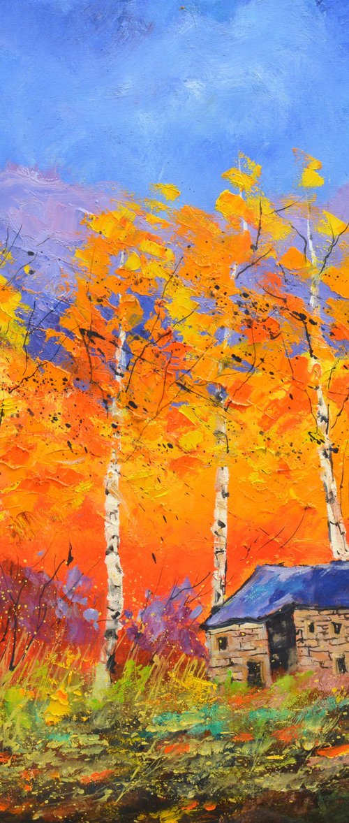 Aspentrees in autumn by Pol Henry Ledent