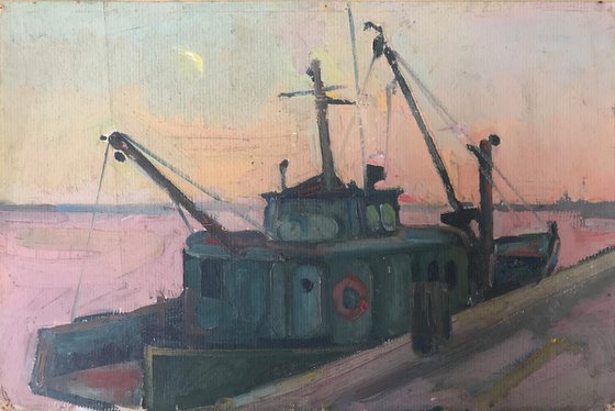 Twilight in the port