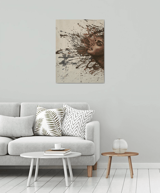 "Splash of wind "oil and acrylic original painting