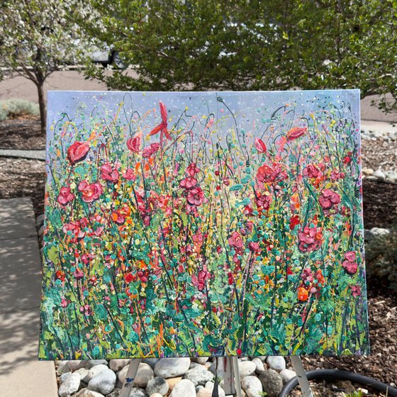Wildflower Symphony Textured Palette Knife