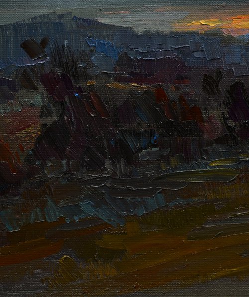 Dusk. evening landscape by Mykola  Kocherzhuk