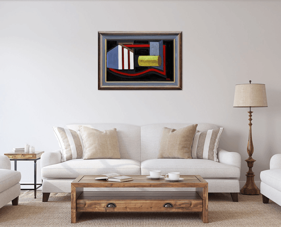 Realistic Representation Of A Framed Abstract, 100 cm x 70 cm