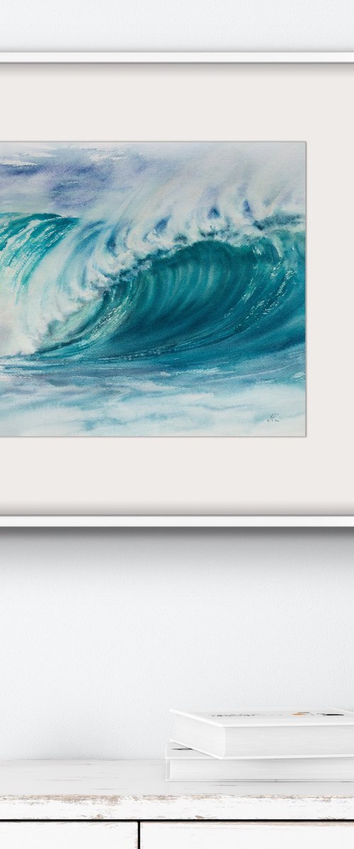 Turquoise sea wave by Kateryna Nazarenko