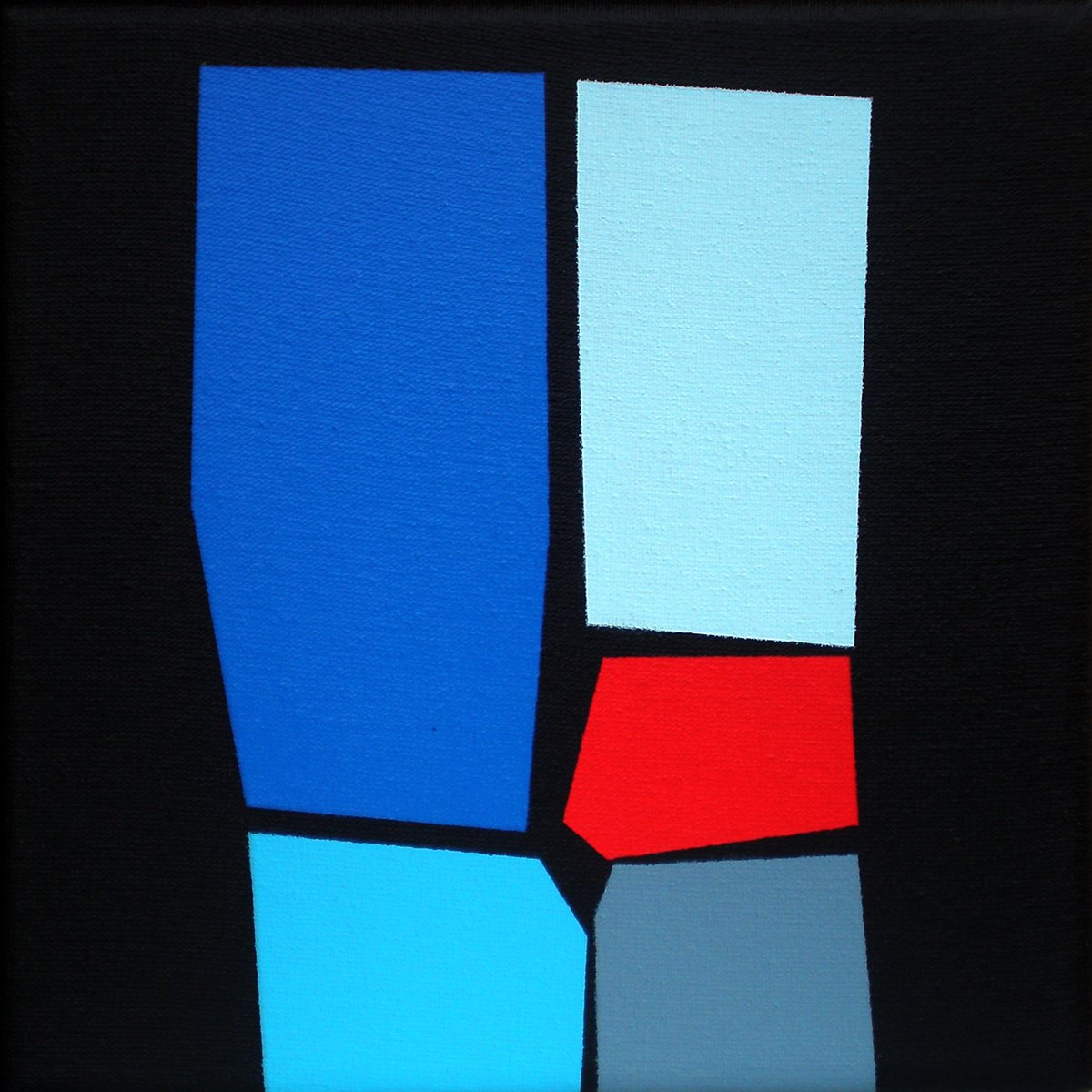 Geometric Abstract Acrylic Painting By Luis Medina, 8 X 8", M3, Original Artwork