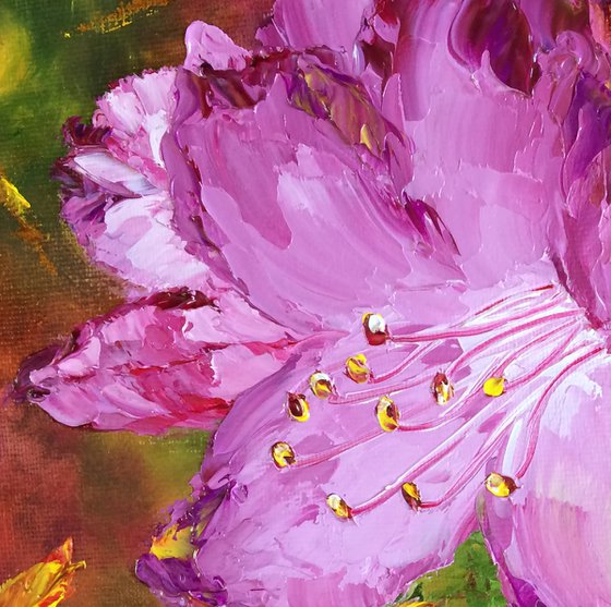 MAGENTA FANTASIA - Pink lilies. Floral abstraction. Macro flowers. Blooming. Graceful. Soft. Decoration.