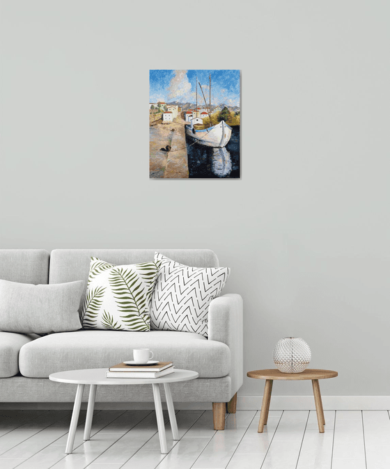 A fishing boat at the pier