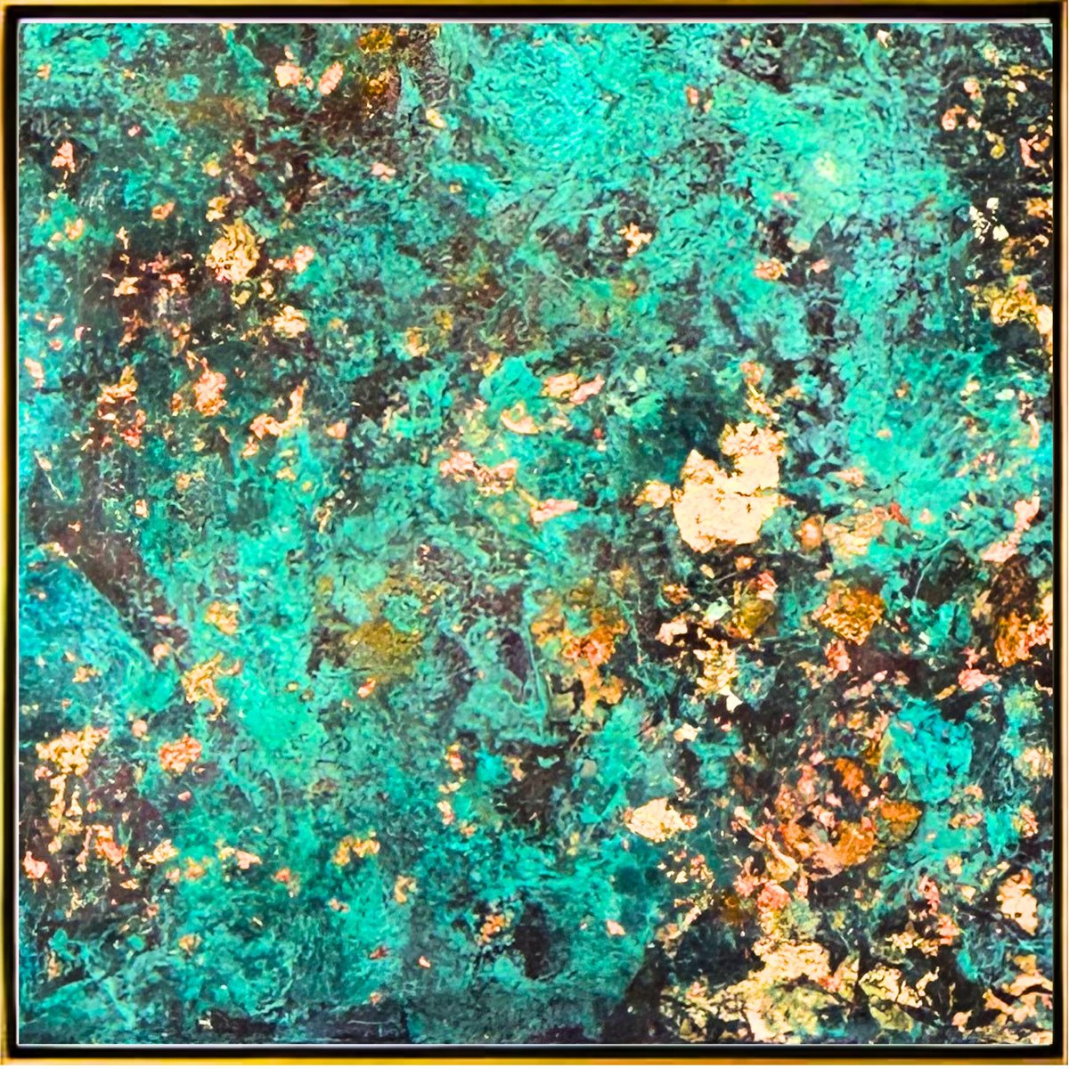 Abstract Painting By Xavi Castel, 38 X 38", Vicenza, Original Artwork