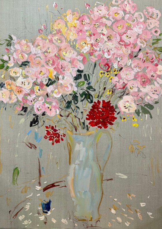 Summer flowers in a jug