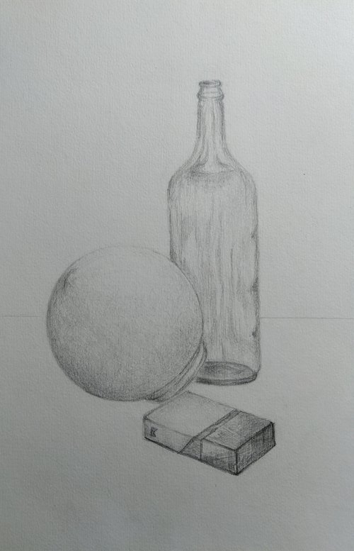 Cigarettes and a bottle by Sara Radosavljevic