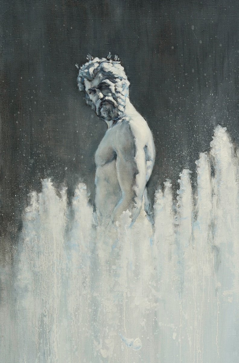 Urban And Pop Oil Painting , Neptuno By Oleg Kateryniuk, 22 X 39, Artwork For Sale On Artfinder