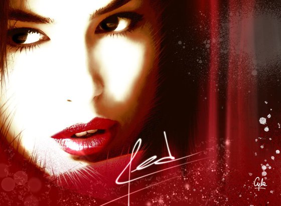 Red Passion | Digital Painting printed on Canvas | Simone Morana Cyla | 2012 | Unique Artwork | 80 x 60 cm | Published |