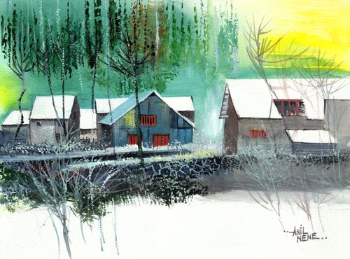 Icy Village by Anil Nene