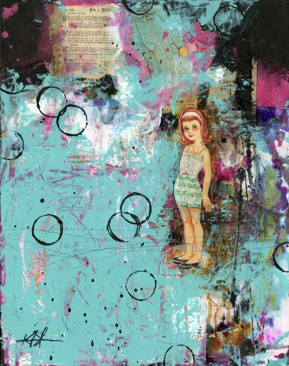 Expressive Painting , Paper Girl By Kathy Morton Stanion, 16 X 20, Artwork For Sale On Artfinder