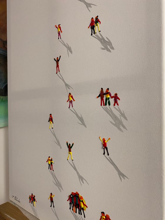 Action.3D Freedom People . Eka Peradze Art.