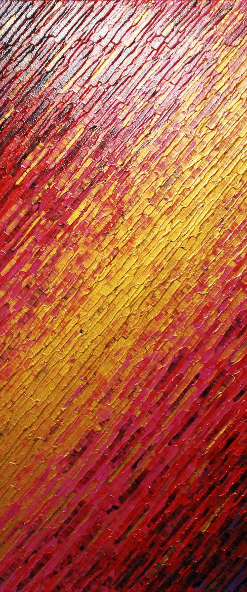 Golden pink red purple knife texture by Jonathan Pradillon