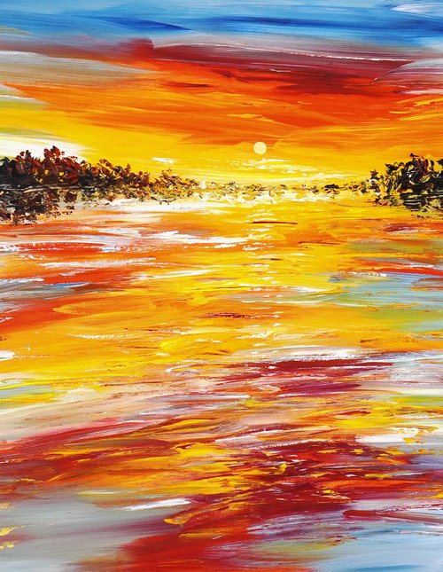 Romantic Evening Lake C 1 by Peter Nottrott