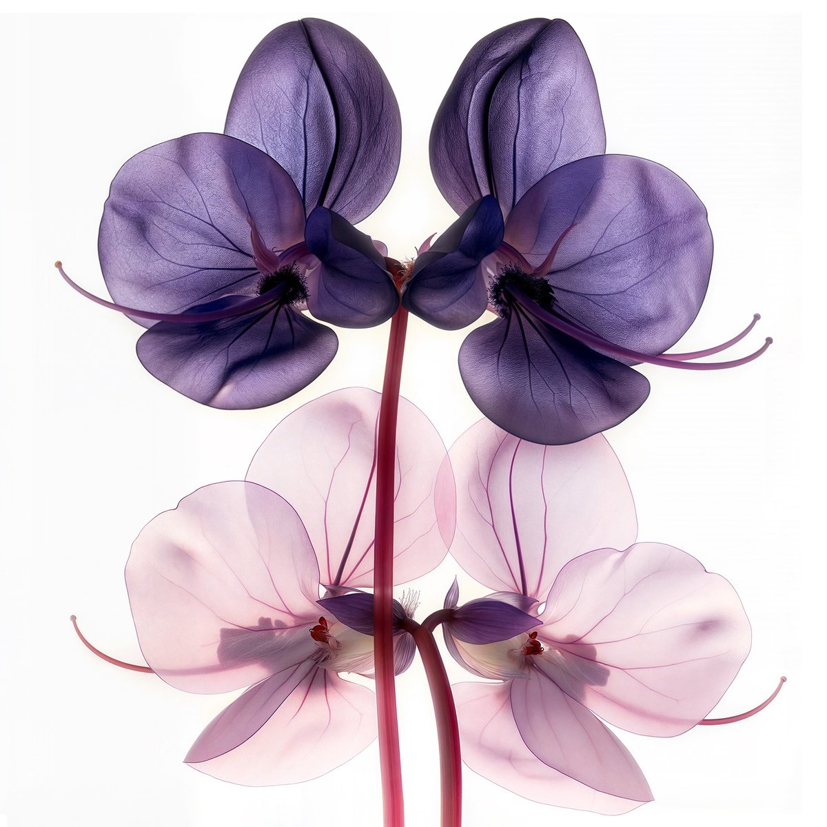 Photorealistic Botanical Photograph By Michael Filonow, 32 X 32", A Botanical 68, Original Artwork