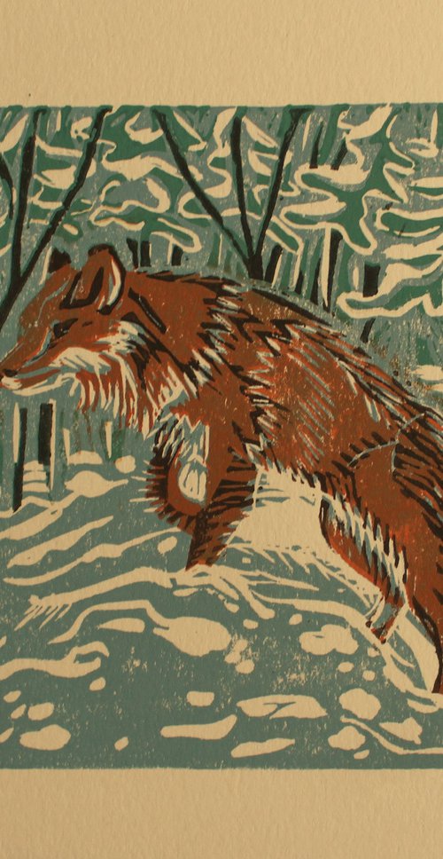 Winter fox by Joanna Plenzler