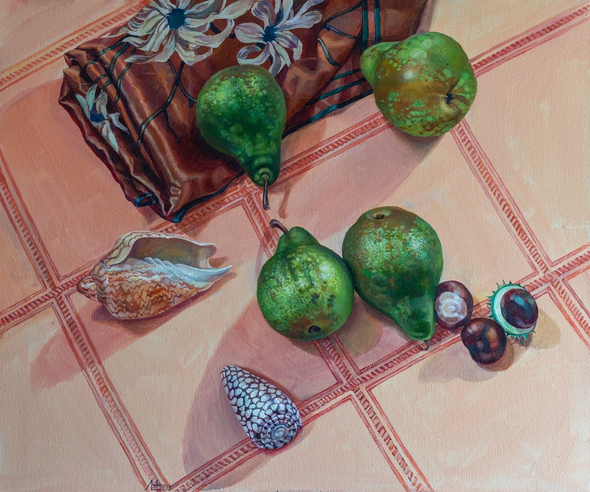 Photorealistic Still Life Oil Painting By Alona Lesnichenko, 26 X 22, 4+3+2, Original Artwork