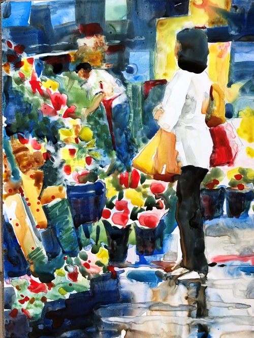 Flower Market by Bronwen Jones