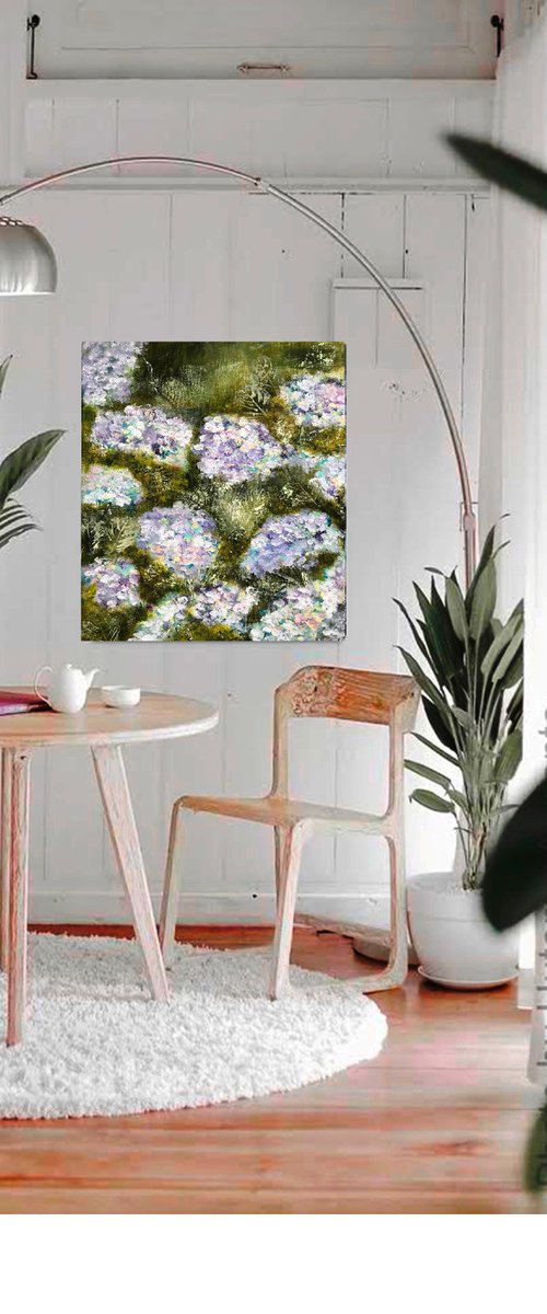 Flowers Hydrangeas II by Maxine Anne Martin