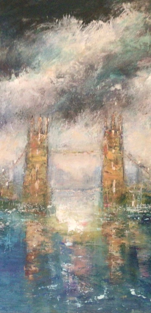 TWILIGHT TOWER BRIDGE by Roma Mountjoy