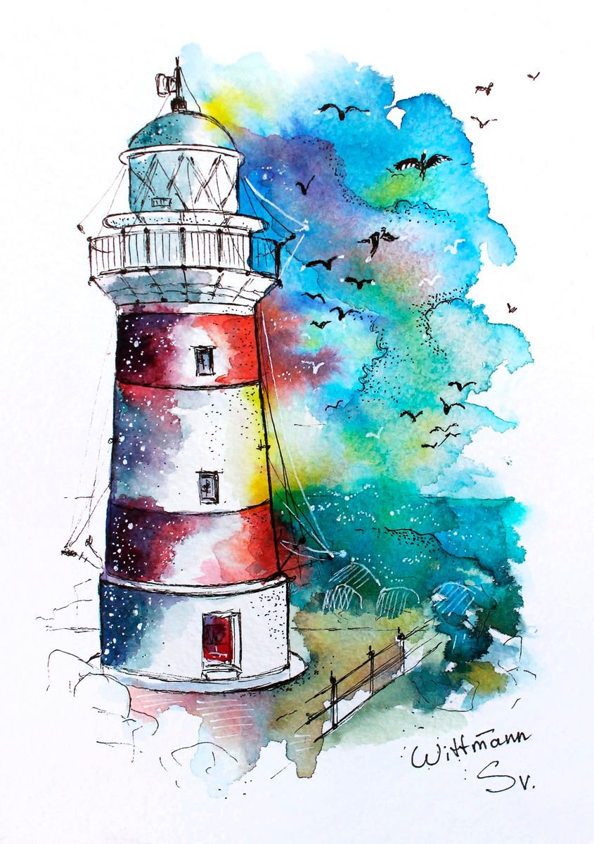 lighthouse-2-original-watercolour-painting-on-artfinder