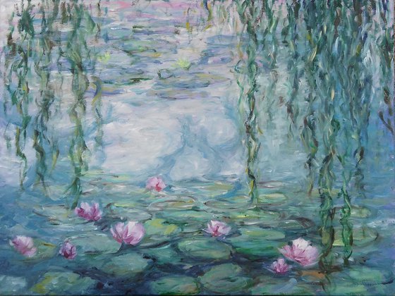 RESERVED for Juliet, Replica of Monet's water lilies 1919