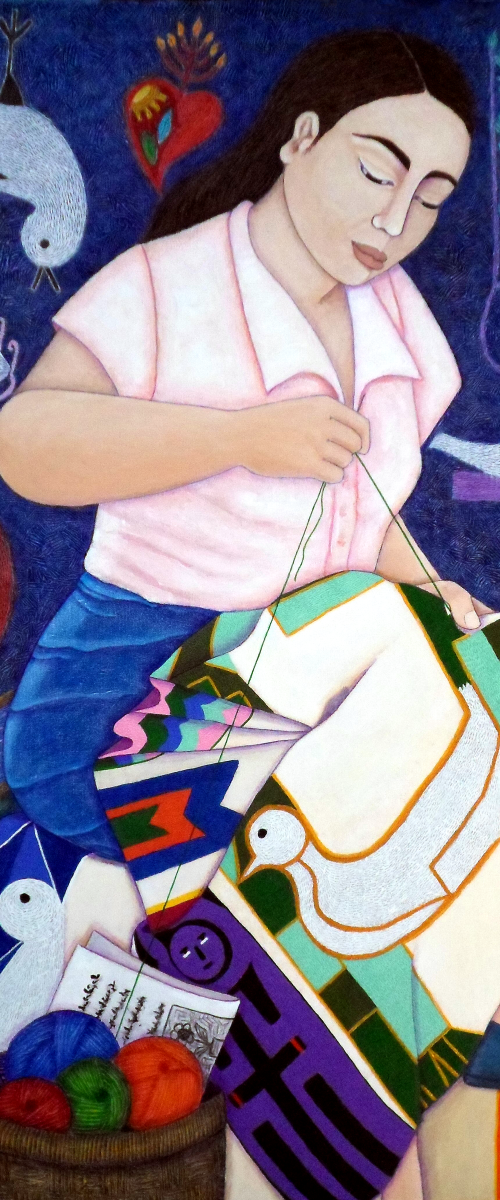Violeta Parra embroidering life by Madalena  Lobao-Tello