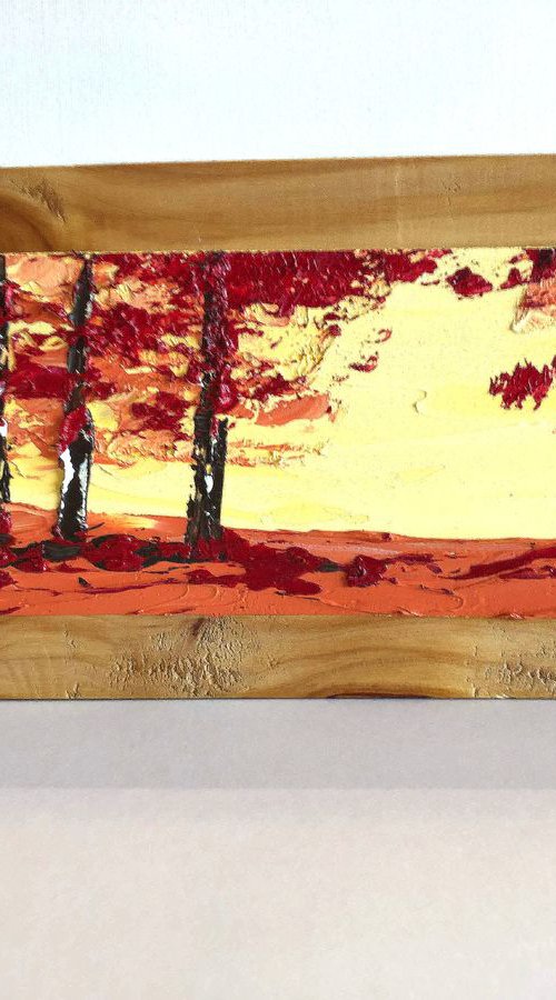 Oil on wood - Oregon XIII by Eileen Lunecke