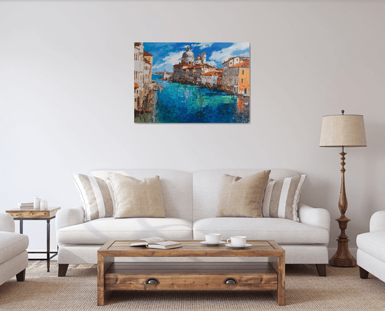 Venice Italy  - Italian impasto Landscape painting