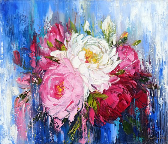 Colorful peonies