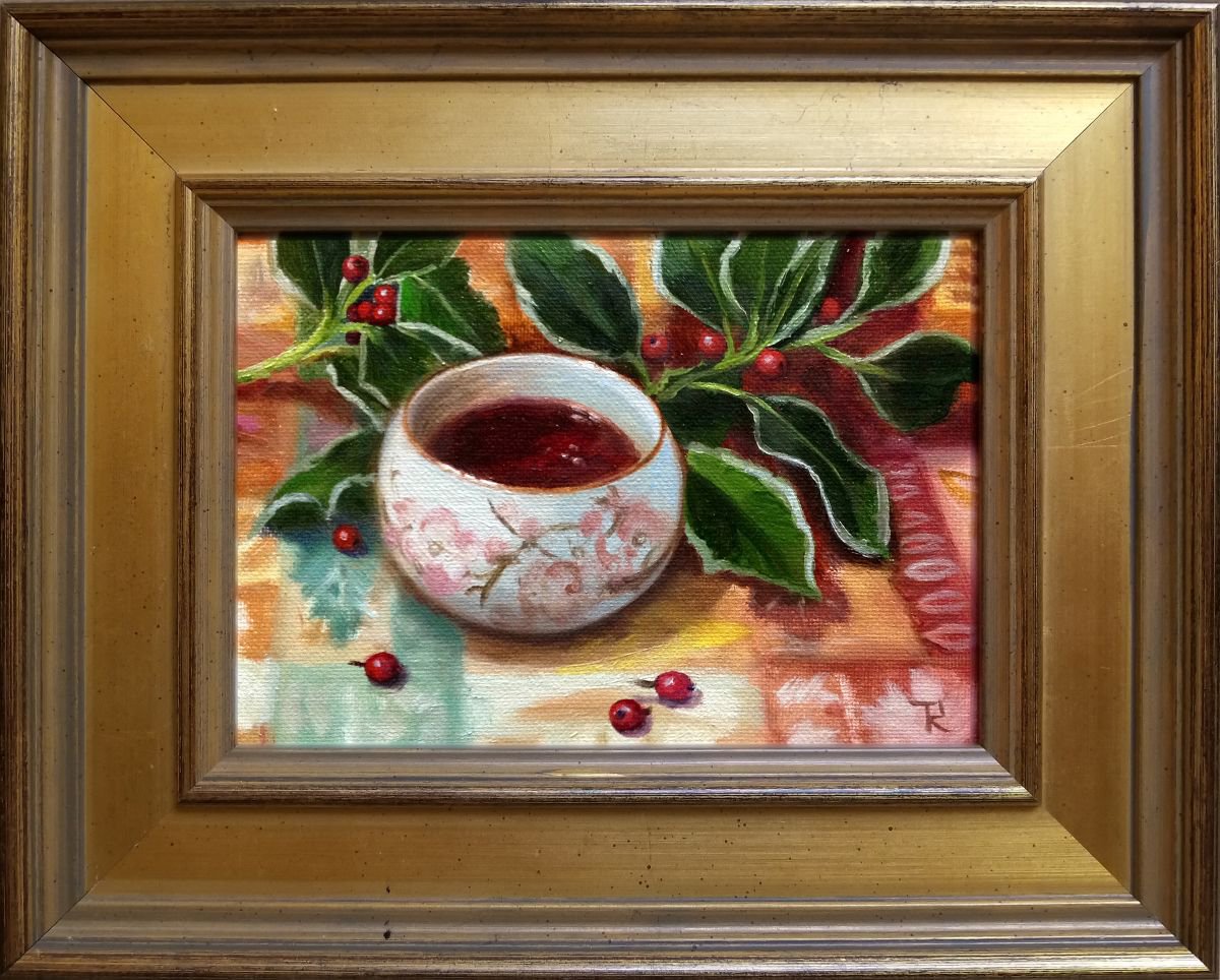 Teacup And Berries by Tatiana Roulin