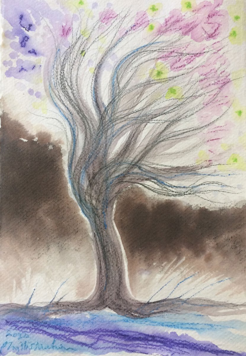 Winter Tree Thinking of Spring by Phyllis Mahon