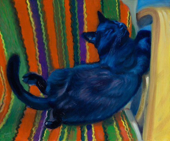 Portrait of a Cat on the Armchair