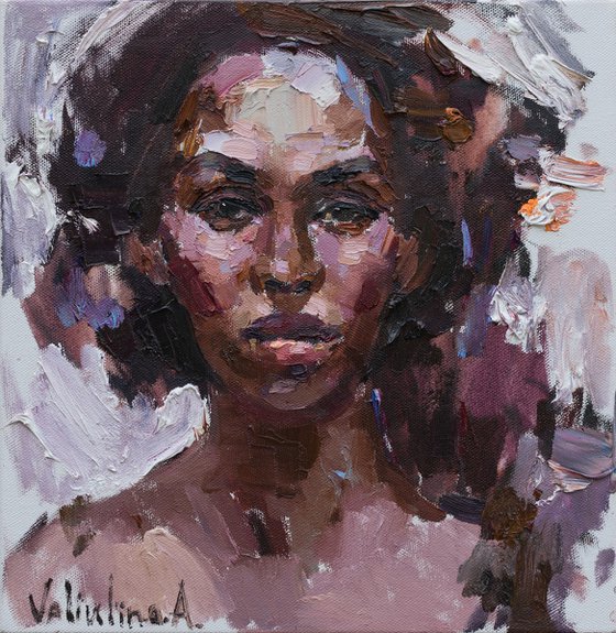 Woman portrait Original oil painting