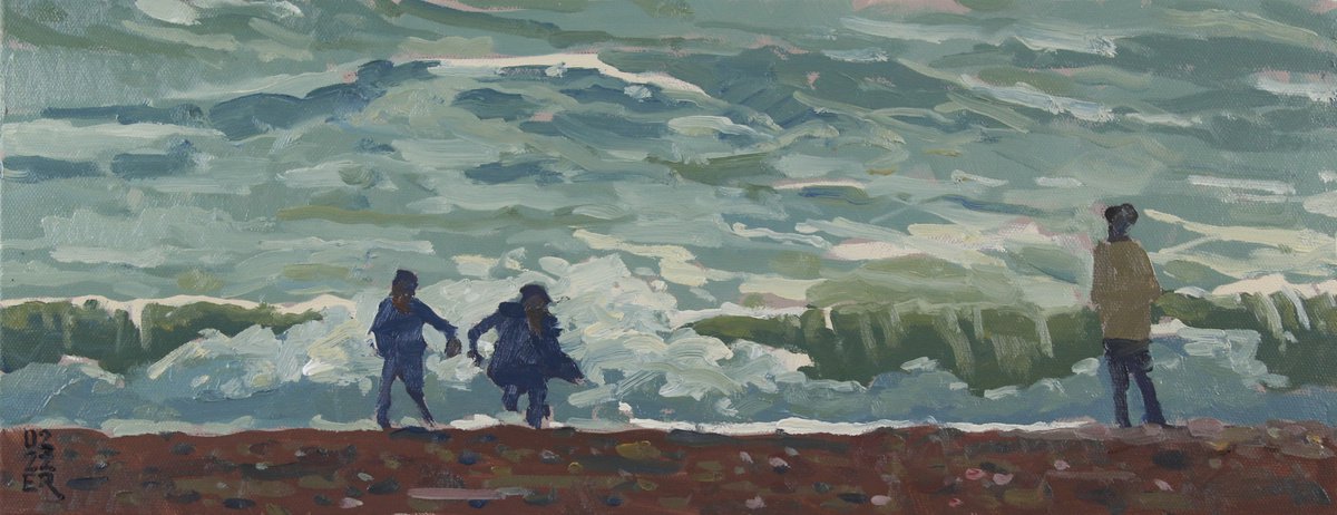 Running From Crashing Waves by Elliot Roworth