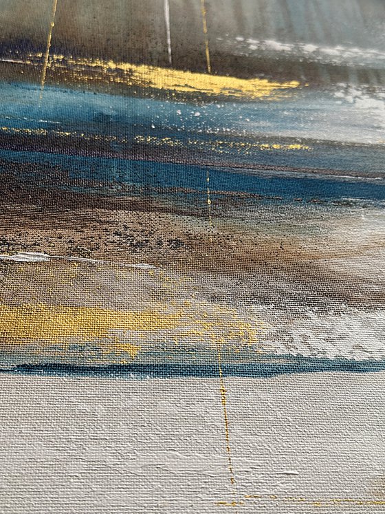 Azure Tide with Golden Accents