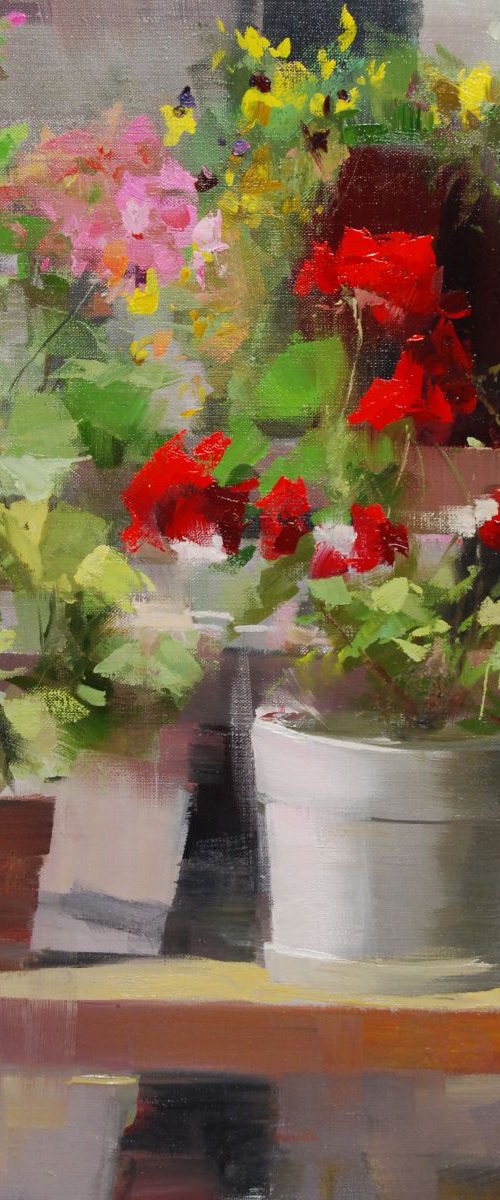 Still life painting, " White Red " by Yuri Pysar