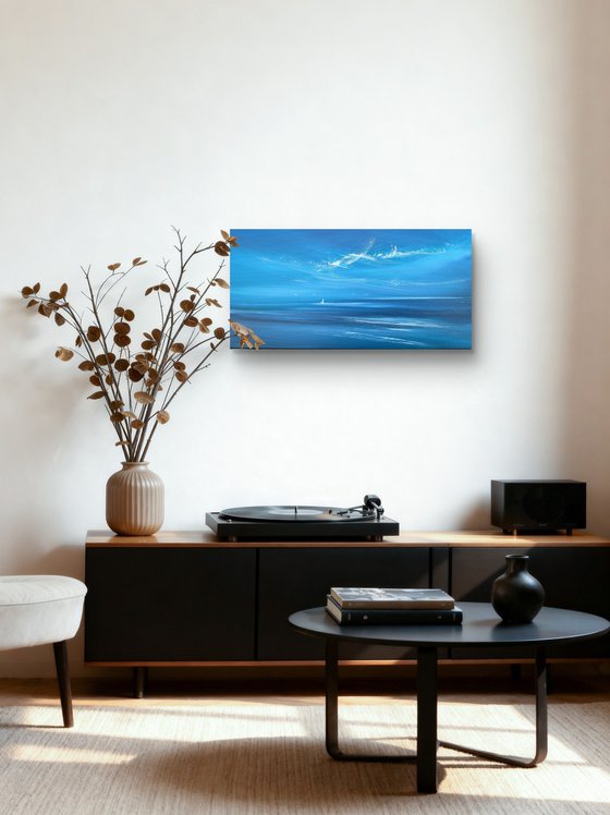 Blue Sails on the Sea