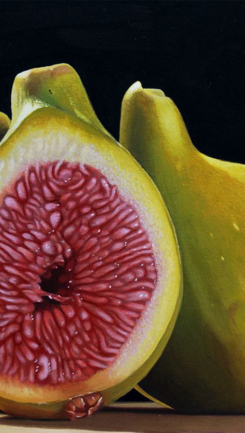 Three Green Figs by Dietrich Moravec