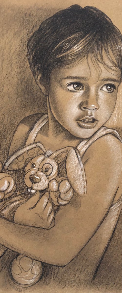 Boy with puppet by Vincenzo Stanislao